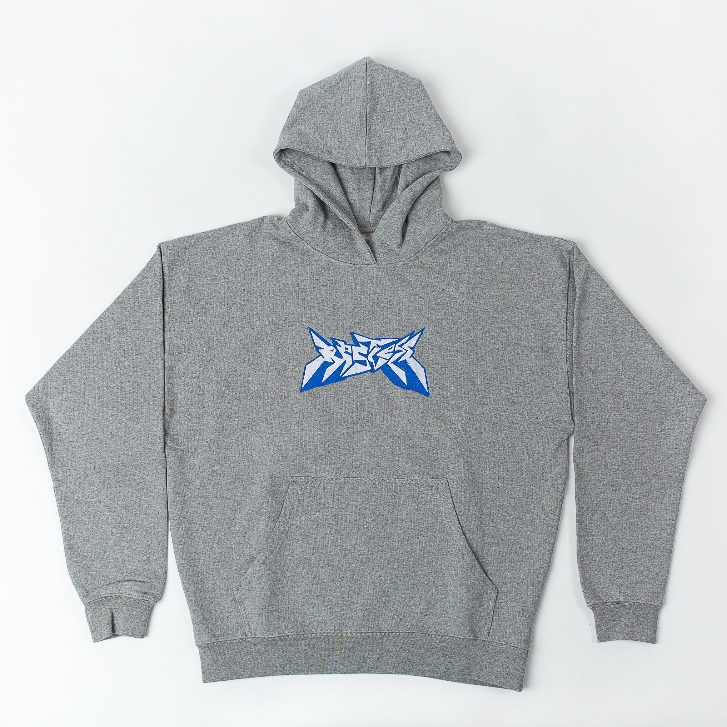 Rave Hoodie embroidered grau